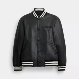 College-Jacke aus Leder*COACH Store