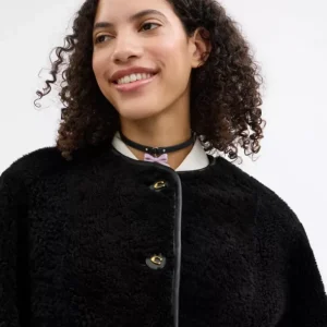 Flauschiger Lammfellmantel*COACH Clearance