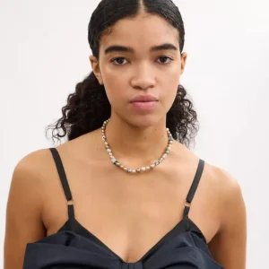 Halskette mit Signature-Perlen und Metall*COACH Best Sale