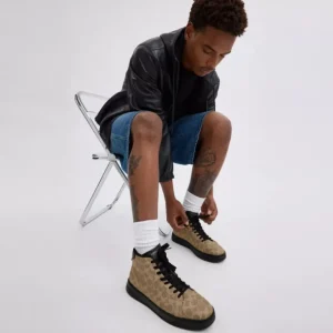 High Line High Top Sneaker In Signature Canvas*COACH Clearance