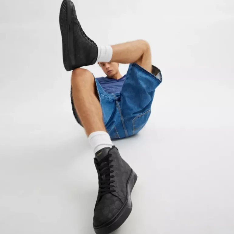 High Line High Top Sneaker In Signature Canvas*COACH Sale