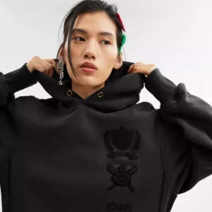 Hoodie-Kleid aus Biobaumwolle mit Signature-Wappen*COACH Fashion