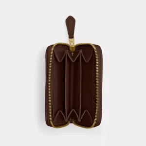 Kleines Kartenetui mit Rundumreißverschluss und Kissensteppung*COACH Clearance