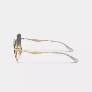 Pillow Tabby sechseckige Sonnenbrille aus Metall*COACH Online