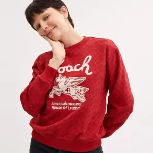 Signature-Sweatshirt mit Pegasus-Motiv*COACH Cheap