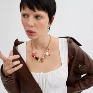 Statement-Halskette mit Herz- und Taxi-Anhänger*COACH Best