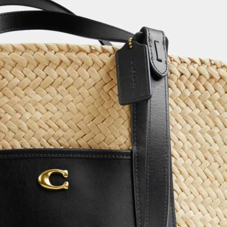 Tote Tasche Aus Stroh*COACH Sale