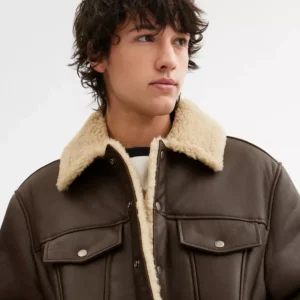 Truckerjacke aus Lammfell*COACH Clearance